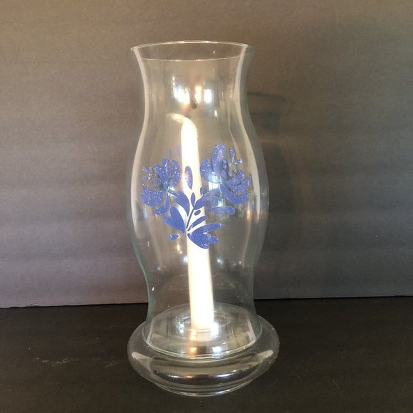 Pfaltzgraff Yorktowne Glass Hurricane Candle Holder Chimney Shade Box 11" READ - Picture 2 of 8